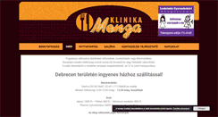 Desktop Screenshot of klinikamenza.hu